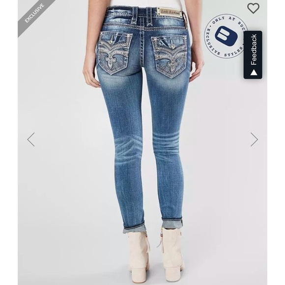 NWT - Rock Revival Ankle Skinny Jeans - size 27 - Celinda - Picture 3 of 5